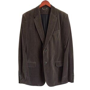 Louis Vuitton Brown Velvet Men’s Sports Coat Blazer Size 56